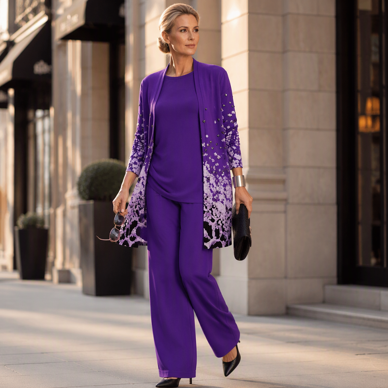 🍁New Fall Collection-Women's Elegant Printed 3-Piece Set