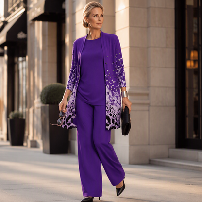 🍁New Fall Collection-Women's Elegant Printed 3-Piece Set