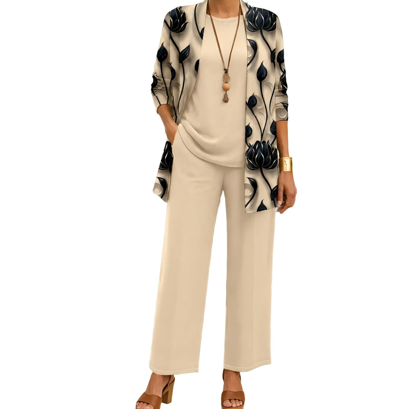 🍁New Fall Collection-Women's Elegant Printed 3-Piece Set