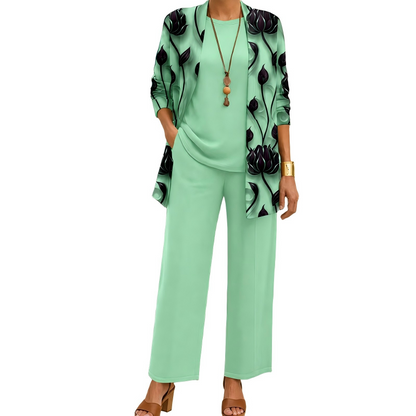 🍁New Fall Collection-Women's Elegant Printed 3-Piece Set