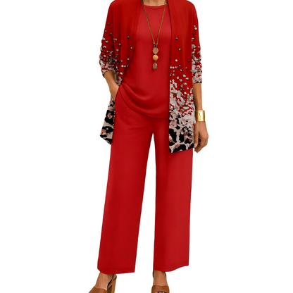 🍁New Fall Collection-Women's Elegant Printed 3-Piece Set