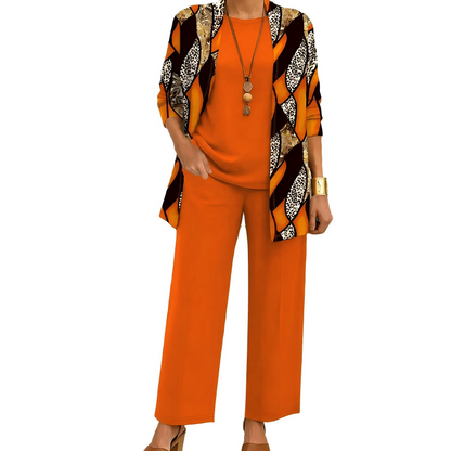 🍁New Fall Collection-Women's Elegant Printed 3-Piece Set