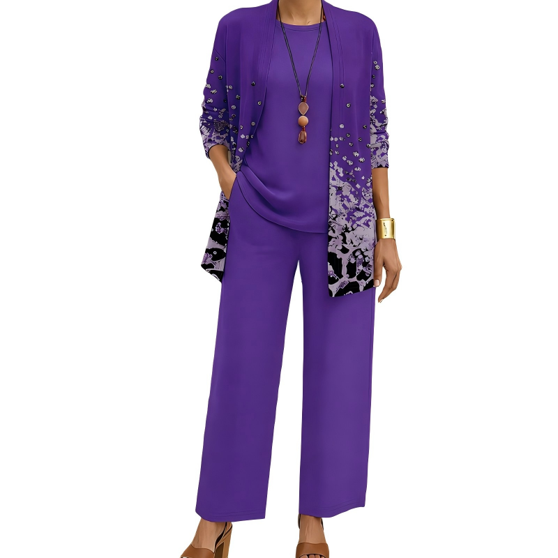 🍁New Fall Collection-Women's Elegant Printed 3-Piece Set