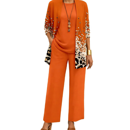 🍁New Fall Collection-Women's Elegant Printed 3-Piece Set
