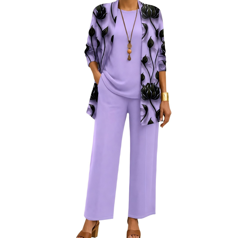 🍁New Fall Collection-Women's Elegant Printed 3-Piece Set