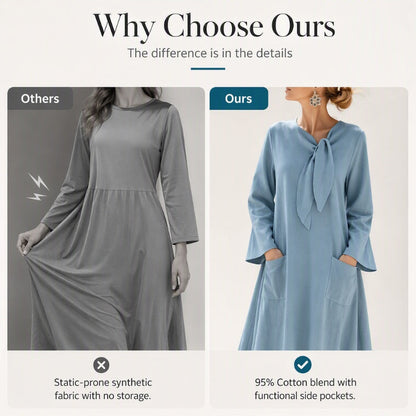 🍁New Fall Collection-Effortless Pocket Midi Dress