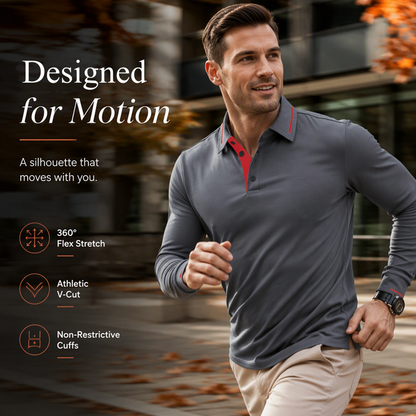 ⌛Limited-Time Offer-Men's Long Sleeve Contrast Collar Top