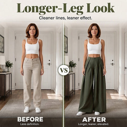 ✨ Polished Comfort | Women's Pleated High-Waist Wide-Leg Pants