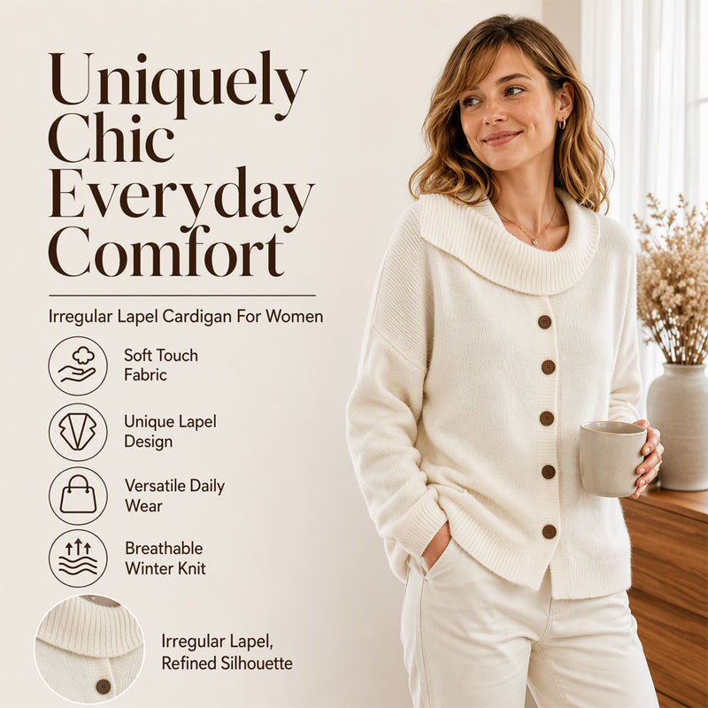 ⌛Limited-Time Offer-Women's Irregular Collar Knit Cardigan