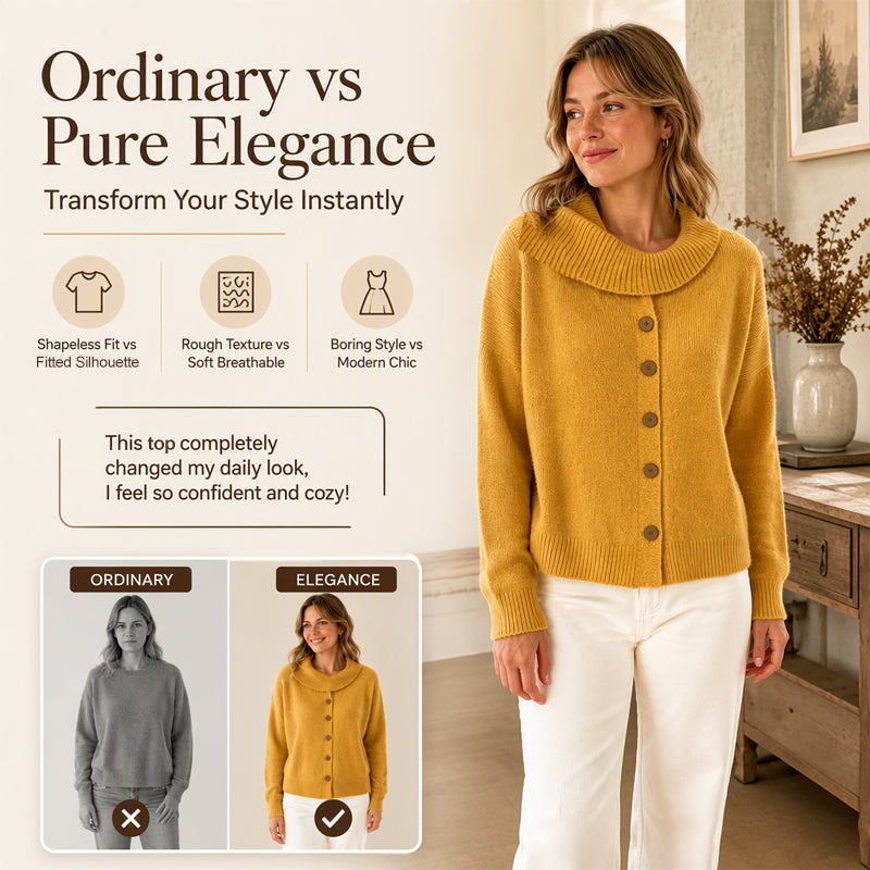 ⌛Limited-Time Offer-Women's Irregular Collar Knit Cardigan