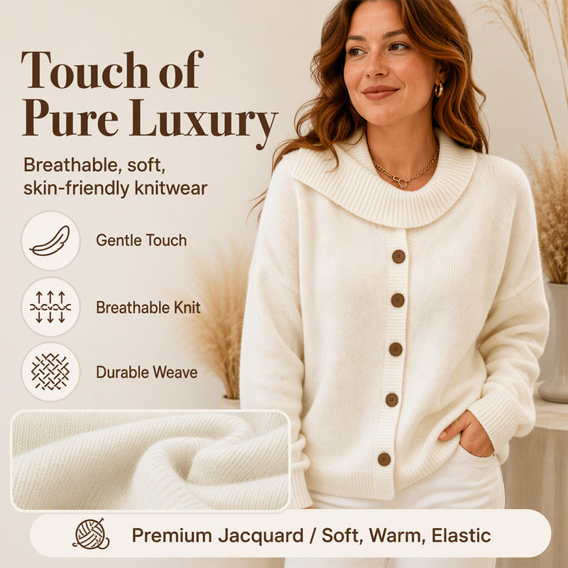 ⌛Limited-Time Offer-Women's Irregular Collar Knit Cardigan