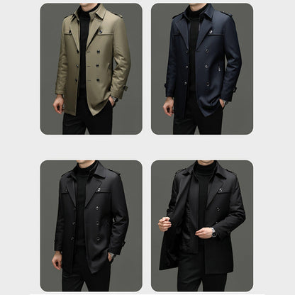 ⌛Limited-Time Offer🛍️Men's Medium-Length Trench Coat with Detachable Inner