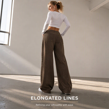 ✨ Easy Everyday Comfort | Women's Relaxed Wide-Leg Pants with Side Pockets