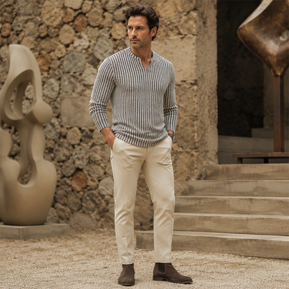 ⌛Limited-Time Offer-Modern Textured Knit Pullover