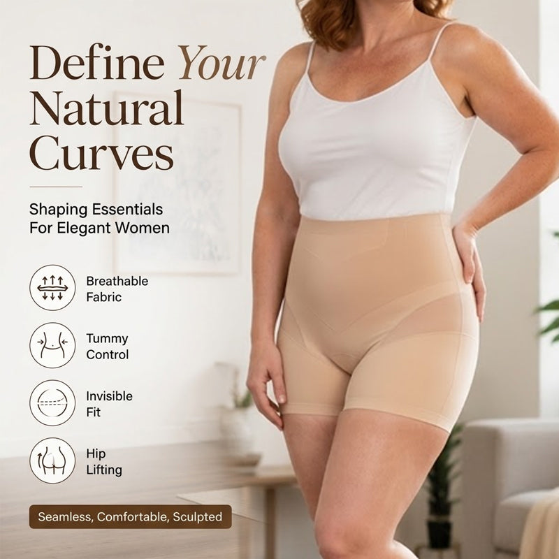 ✨ Smooth Everyday Comfort | Women's Seamless High-Waist Tummy-Control Boyshorts