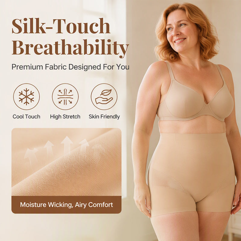 ✨ Smooth Everyday Comfort | Women's Seamless High-Waist Tummy-Control Boyshorts