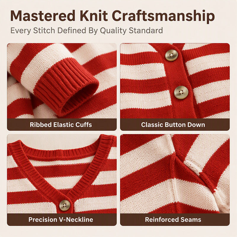 ⌛Limited-Time Offer-Women's V Neck Button Knit Cardigan