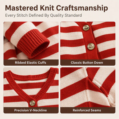 ⌛Limited-Time Offer-Women's V Neck Button Knit Cardigan