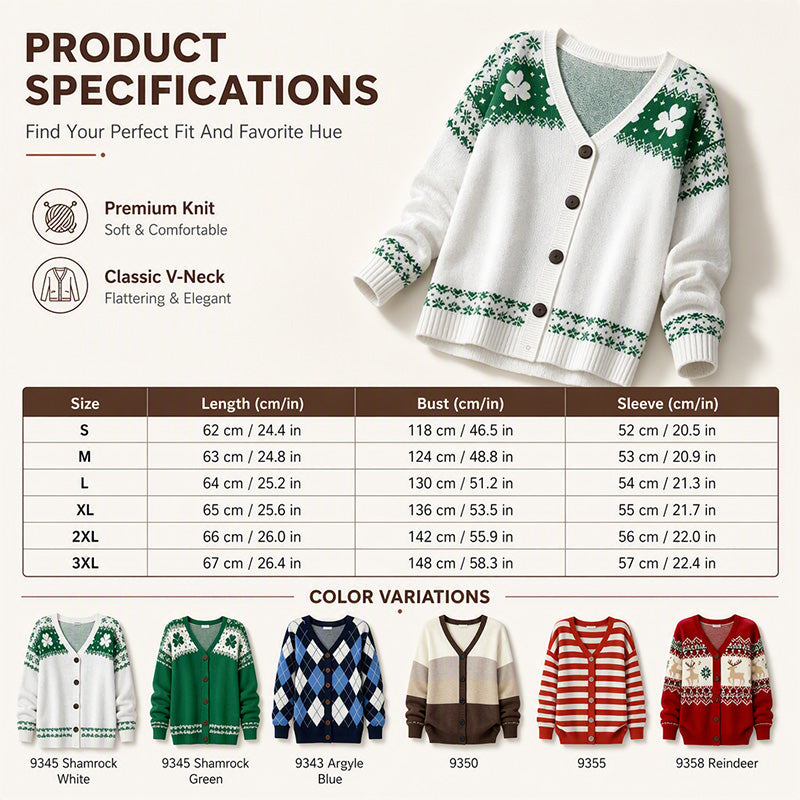 ⌛Limited-Time Offer-Women's V Neck Button Knit Cardigan