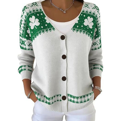 ⌛Limited-Time Offer-Women's V Neck Button Knit Cardigan
