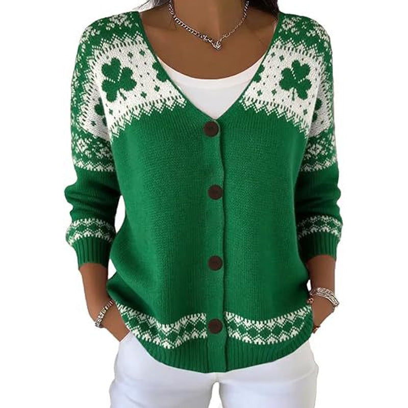 ⌛Limited-Time Offer-Women's V Neck Button Knit Cardigan