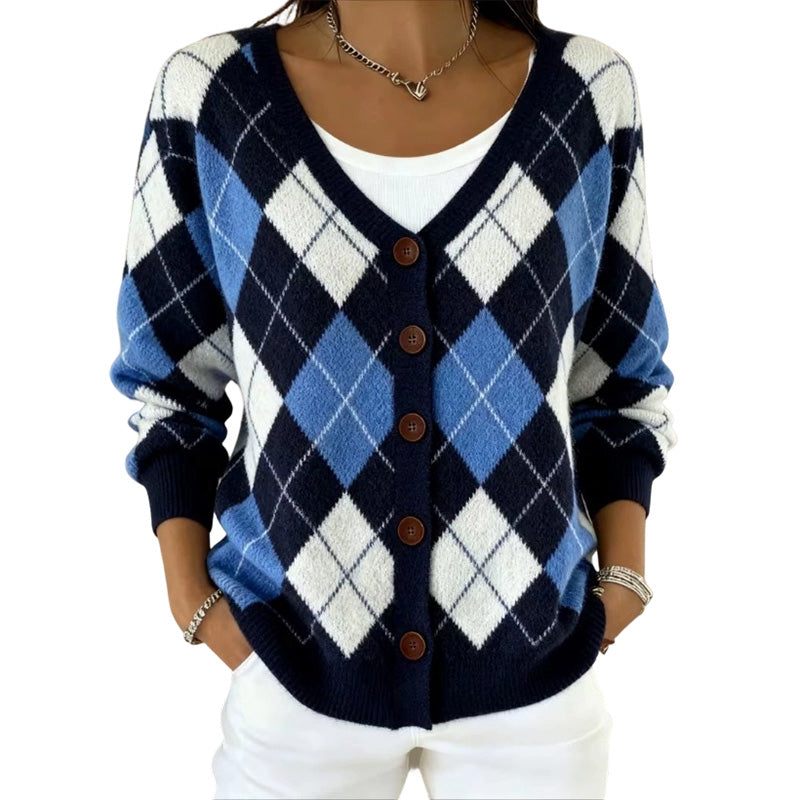 ⌛Limited-Time Offer-Women's V Neck Button Knit Cardigan