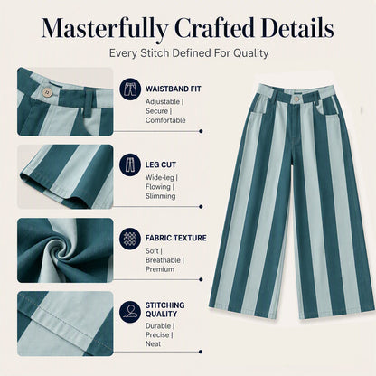 🍁New Fall Collection-Women's Casual Striped Wide-Leg Pants