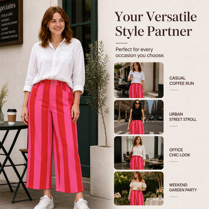 🍁New Fall Collection-Women's Casual Striped Wide-Leg Pants