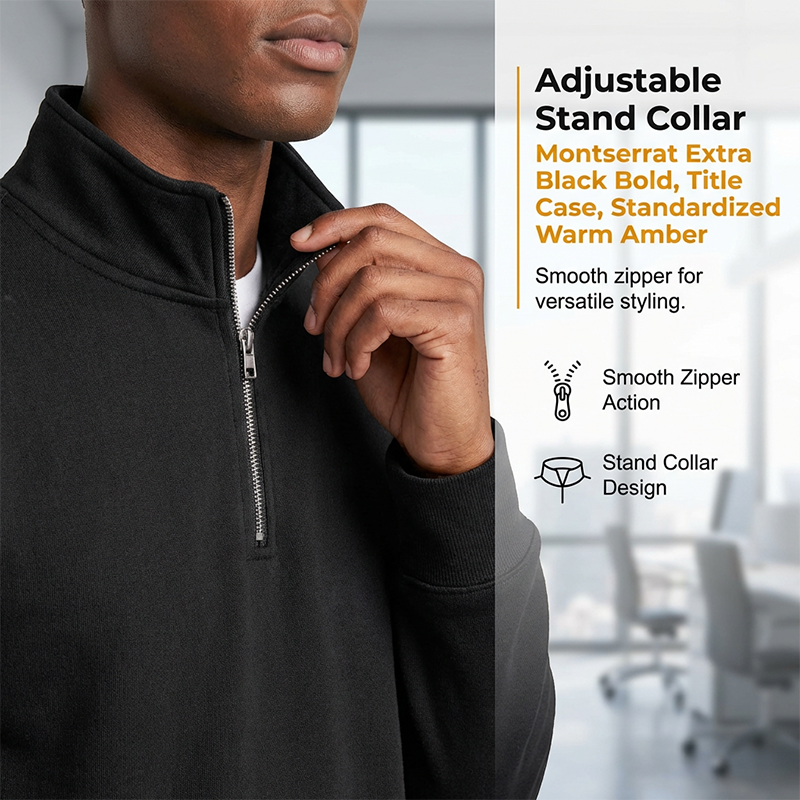 ⌛Limited-Time Offer-Premium Quarter-Zip Pullover Sweatshirt