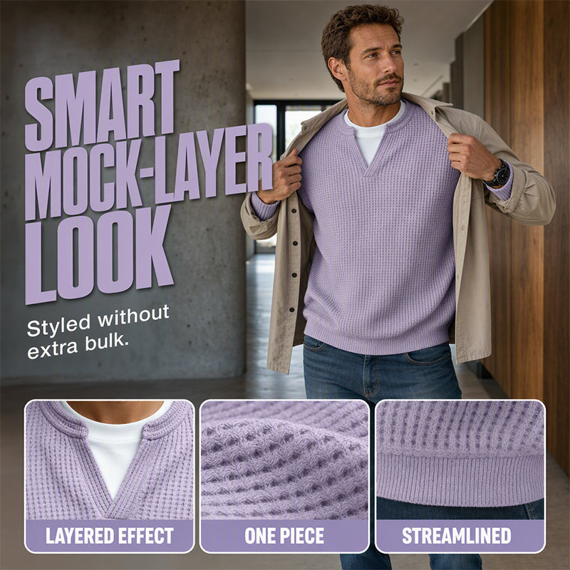 🔥 60% OFF ➡️£13.99 per item👕 Layered Comfort Waffle Tee – Textured, Relaxed & Effortlessly Put-Together