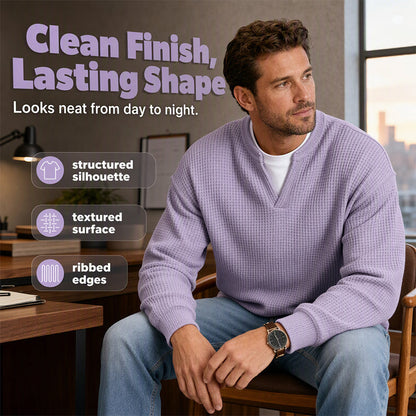 🔥 60% OFF ➡️£13.99 per item👕 Layered Comfort Waffle Tee – Textured, Relaxed & Effortlessly Put-Together