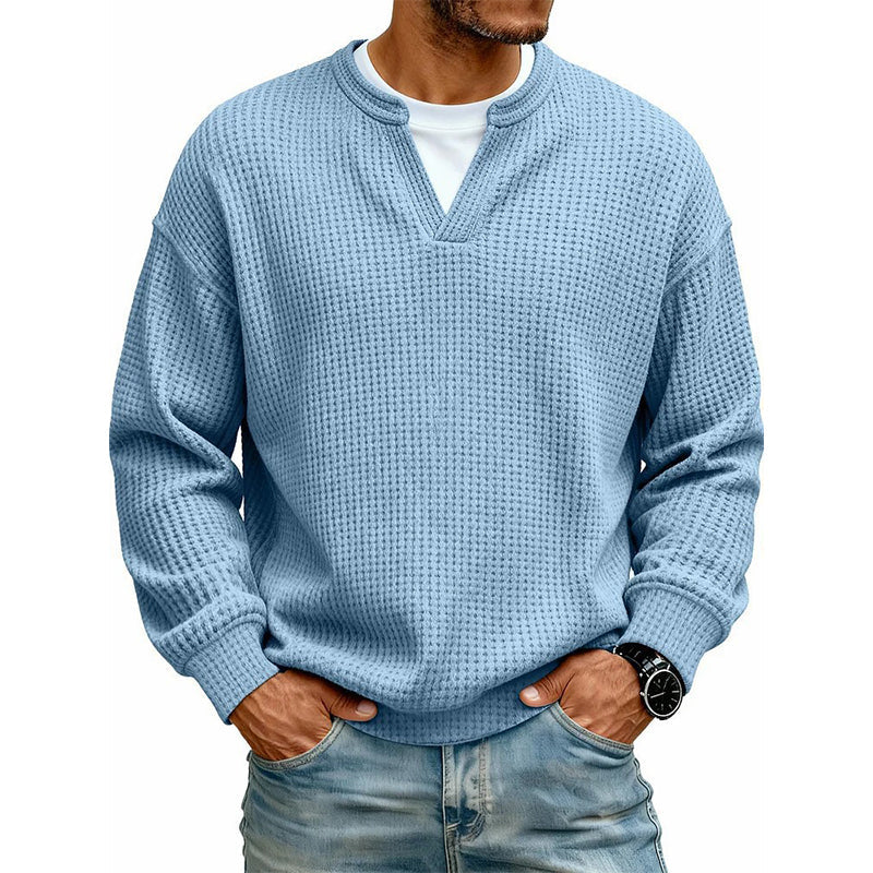 🔥 60% OFF ➡️£13.99 per item👕 Layered Comfort Waffle Tee – Textured, Relaxed & Effortlessly Put-Together