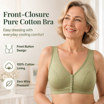 💖 Everyday Comfort | Women's Wireless Front-Closure Support Bra