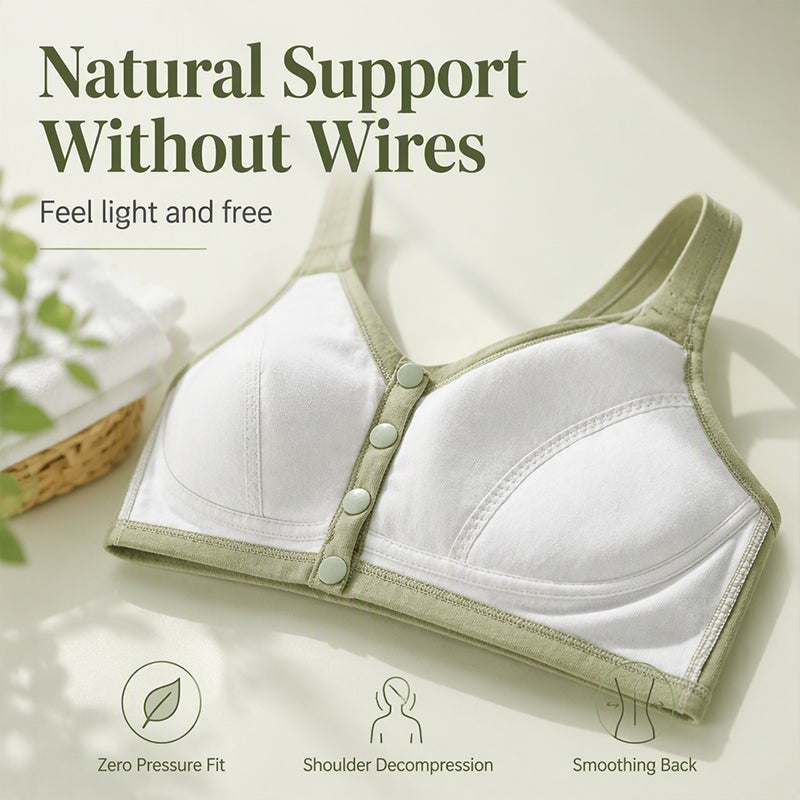 💖 Everyday Comfort | Women's Wireless Front-Closure Support Bra