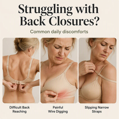 💖 Everyday Comfort | Women's Wireless Front-Closure Support Bra