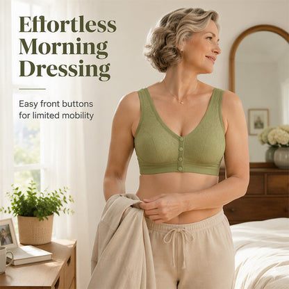 💖 Everyday Comfort | Women's Wireless Front-Closure Support Bra