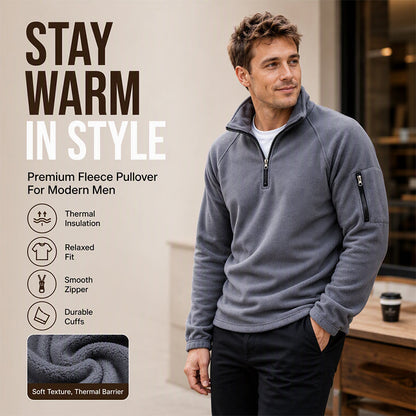❄️ Cold-Weather Comfort | Men's Cozy Half-Zip Polar Fleece Pullover