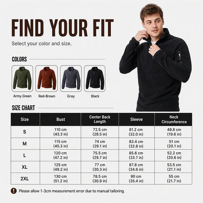 ❄️ Cold-Weather Comfort | Men's Cozy Half-Zip Polar Fleece Pullover