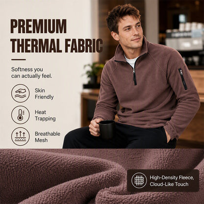 ❄️ Cold-Weather Comfort | Men's Cozy Half-Zip Polar Fleece Pullover