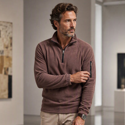 ❄️ Cold-Weather Comfort | Men's Cozy Half-Zip Polar Fleece Pullover
