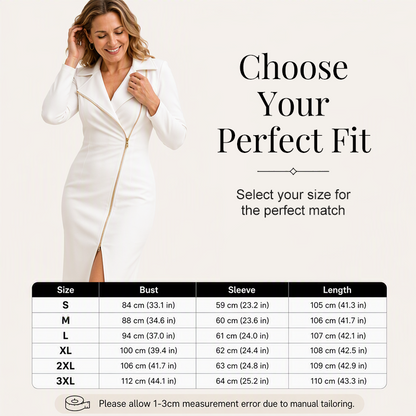 ✨ Effortless Style | Women’s Flattering Asymmetric Zipper-Front Slit Dress