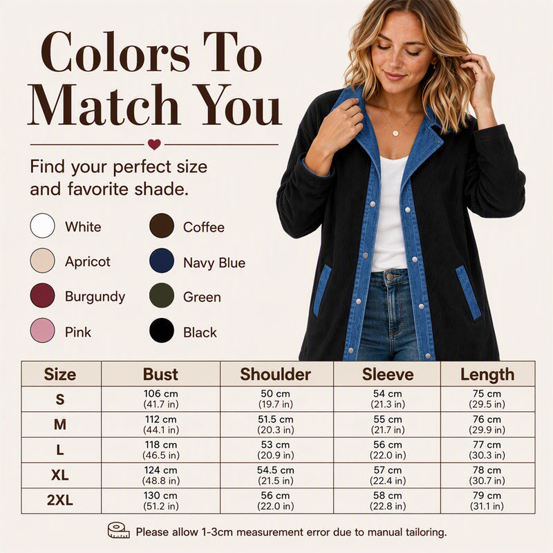 ✨ Easy Everyday Style | Women's Denim Patchwork Casual Jacket