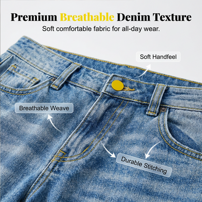 ✨ Easy Everyday Comfort | Women's Relaxed-Fit Straight-Leg Jeans