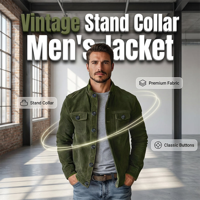 ✨ Timeless Quality | Men's Classic Corduroy Stand-Collar Jacket-Free Shipping