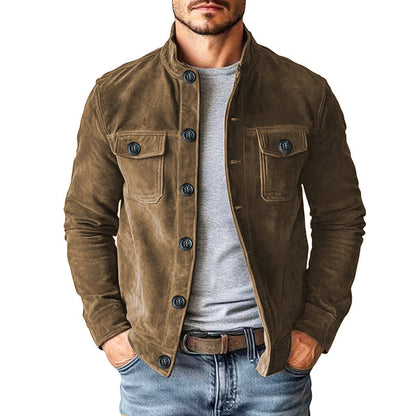 ✨ Timeless Quality | Men's Classic Corduroy Stand-Collar Jacket-Free Shipping