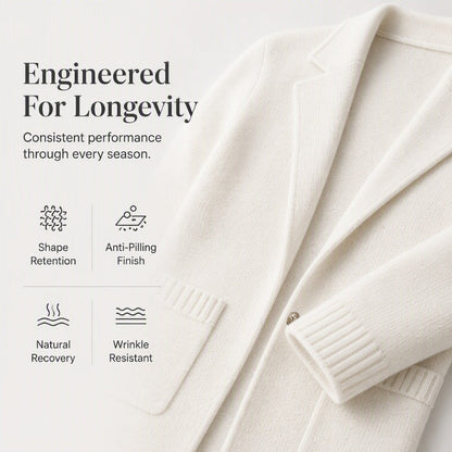 ✨ Elevated Everyday Comfort | Women's Lapel-Collar Knit Cardigan