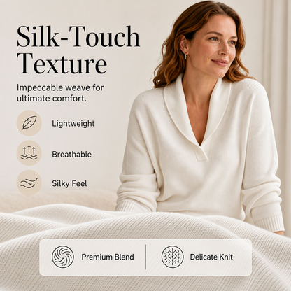 ☁️ All-Day Comfort | Women's Cozy Shawl-Collar Pullover Sweater