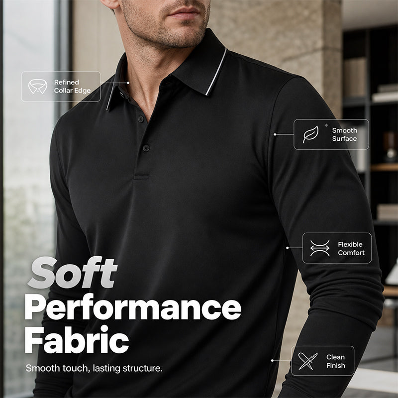 ✨ Easy Everyday Comfort | Men's Contrast-Collar Short-Sleeve Golf Shirt