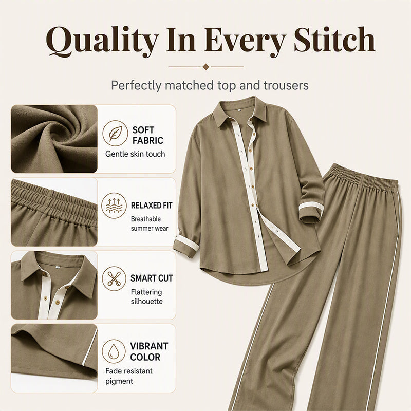 ✨ Easy Everyday Comfort | Women's Relaxed-Fit 2-Piece Casual Set