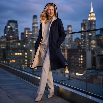 ❄️ Cold-Weather Comfort | Women's Cozy Mid-Length Hooded Zip-Up Jacket